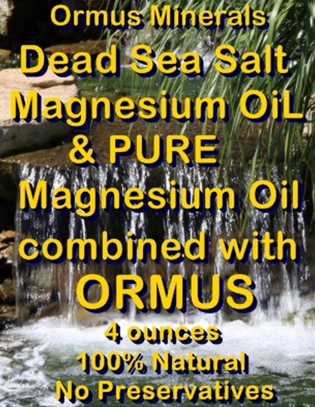 Ormus Minerals Combined Dead Sea Salt Magnesium Oil & Pure Magnesium Oil