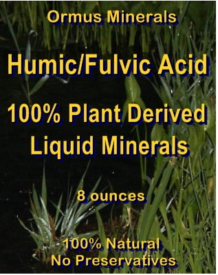 Ormus Minerals Humic-Fulvic Acid 100% Plant Derived Liquid Minerals