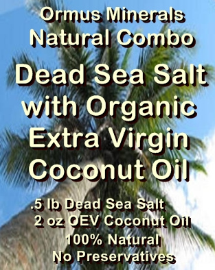 Ormus Minerals Dead Sea Salt with Organic Extra Virgin Coconut Oil gift set Ormus Minerals Dead Sea Salt with Organic Extra Virgin Coconut Oil gift set
