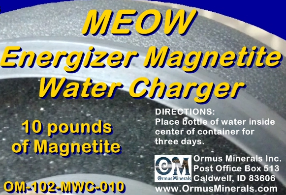 Ormus Minerals Energizer Magnetite Water Charger 10lbs Ormus Minerals Energizer Magnetite Water Charger 10lbs