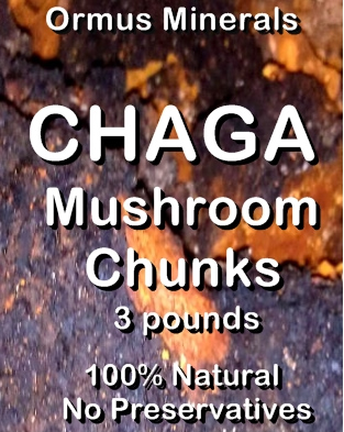 Ormus Minerals Chaga Mushroom Chunks Ormus Minerals Chaga Mushroom Chunks