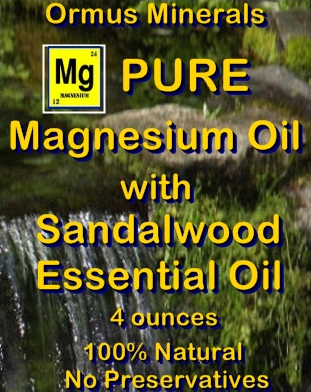 Ormus Minerals PURE Magnesium Oil with Sandalwood Essential Oil