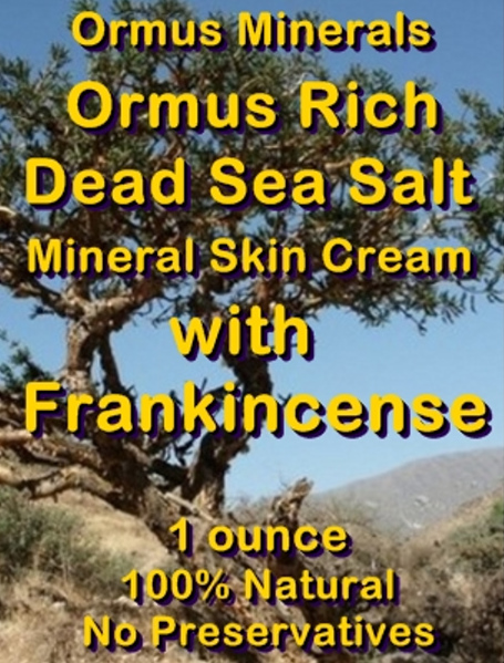 Ormus Minerals Ormus Rich Dead Sea Salt Mineral Skin Cream with Frankincense