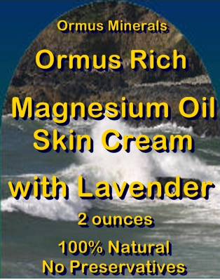 Ormus Minerals Ormus Rich Magnesium Oil Skin Cream with Lavender