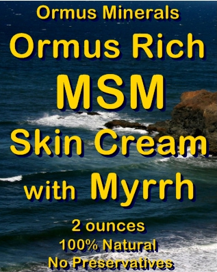 Ormus Minerals Ormus Rich MSM Skin Cream with Myrrh Essential Oil
