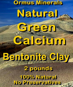 Ormus Minerals Natural GREEN CALCIUM Bentonite Clay
