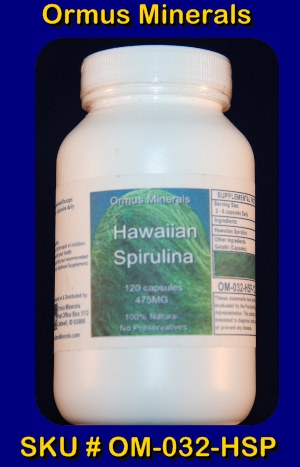 ORMUS MINERALS - Hawaiian Spirulina (B) ORMUS MINERALS - Hawaiian Spirulina (B)