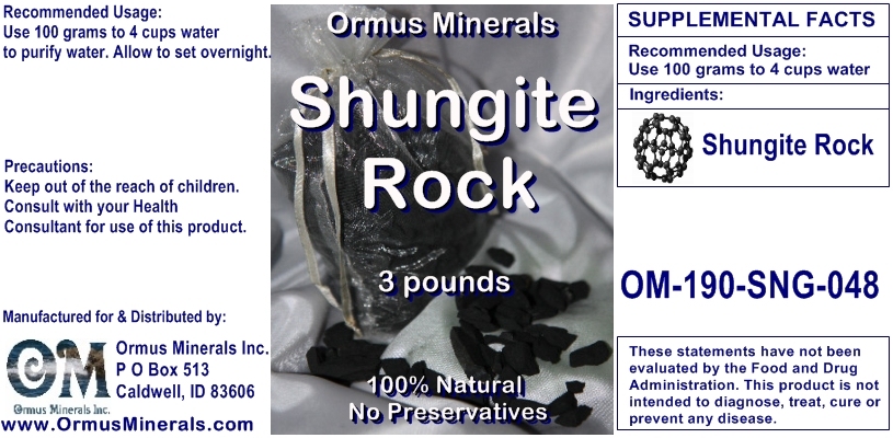 Ormus Minerals - Shungite Rock