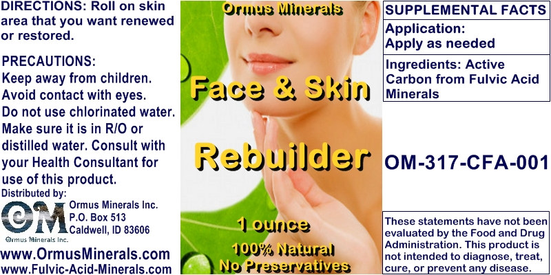Ormus Minerals - Face and Skin Rebuilder Ormus Minerals - Face and Skin Rebuilder