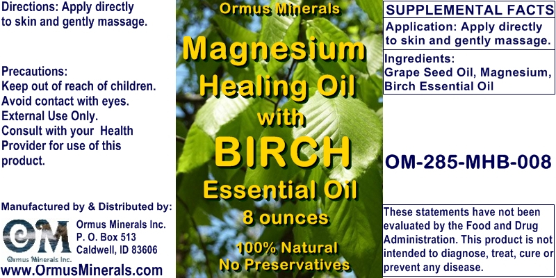 Ormus Minerals - Mg Healing Oil with Birch Essential Oil