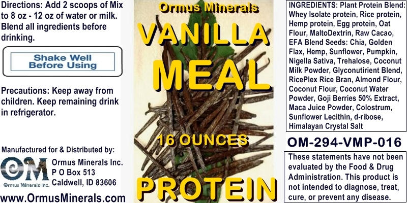 Ormus Minerals - Vanilla Meal Protein