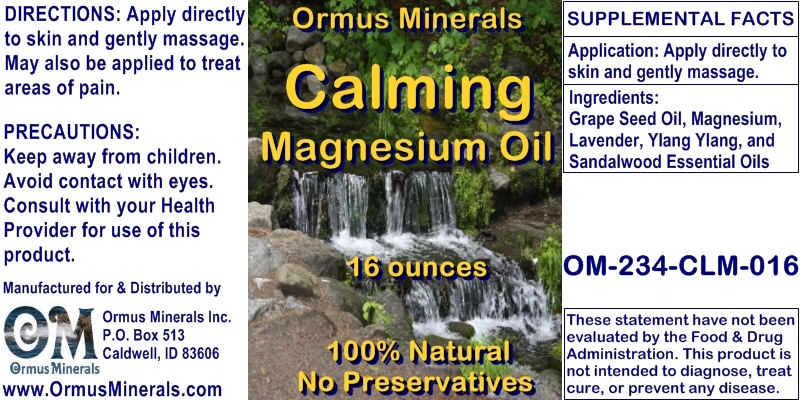 Ormus Minerals CALMING Magnesium Oil Ormus Minerals CALMING Magnesium Oil