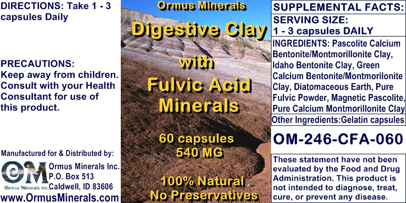 Ormus Minerals Digestive Clay with Fulvic Acid Minerals