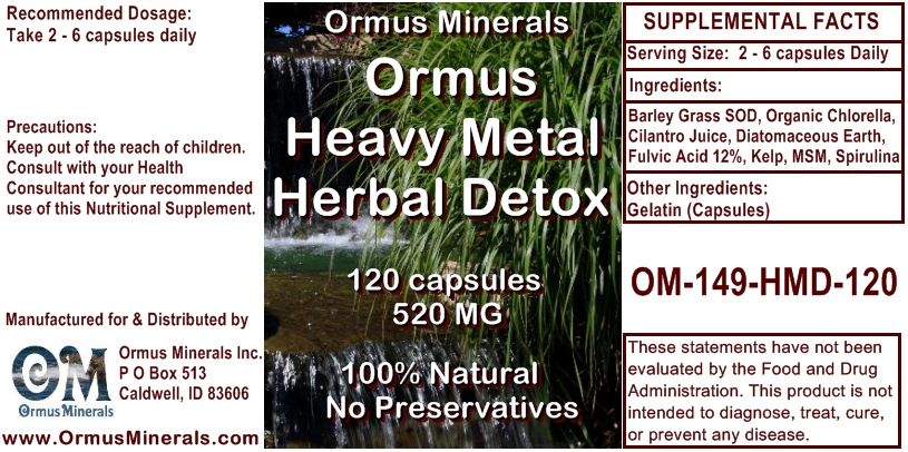 Ormus Minerals Ormus Heavy Metal Herbal Detox